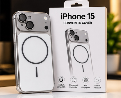 iPhone 15 Converter Cover MagSafe Compatible Shockproof Protective Case
