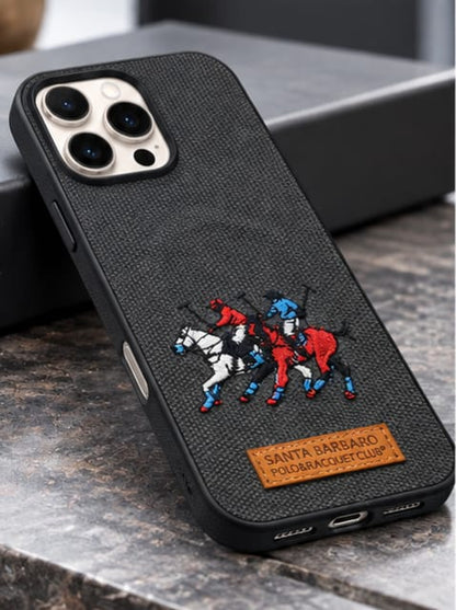 iPhone 16 Pro Max Luxury Polo Horse Leather Case