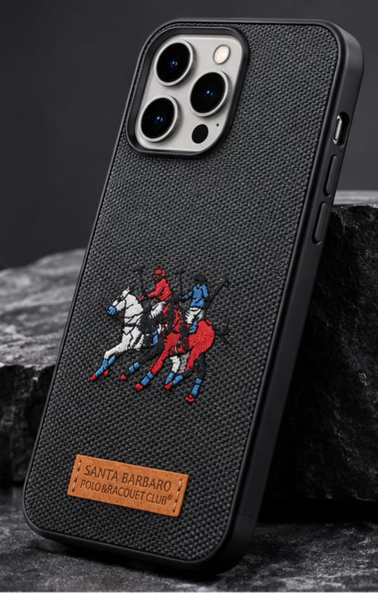 iPhone 15 Pro Max Luxury Polo Horse Leather Case