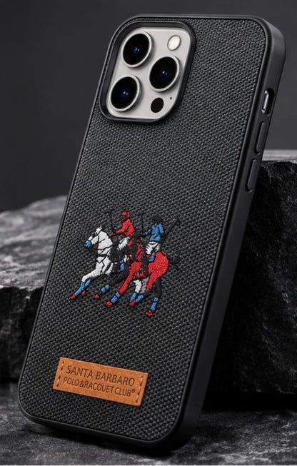 iPhone 15 Pro Max Luxury Polo Horse Leather Case
