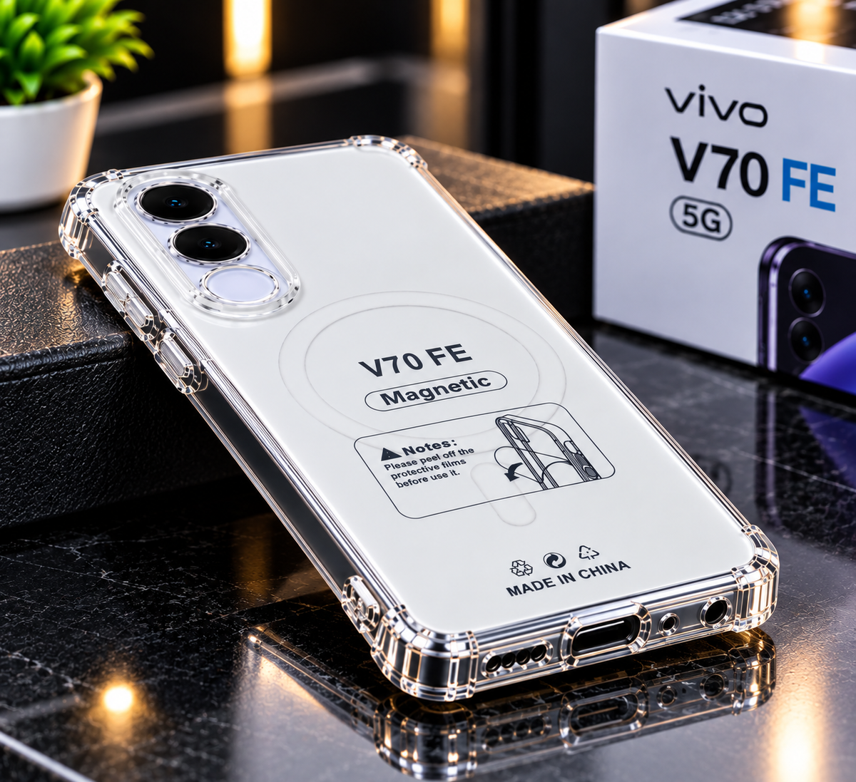 Vivo V70 FE Anti Yellow Smart Case
