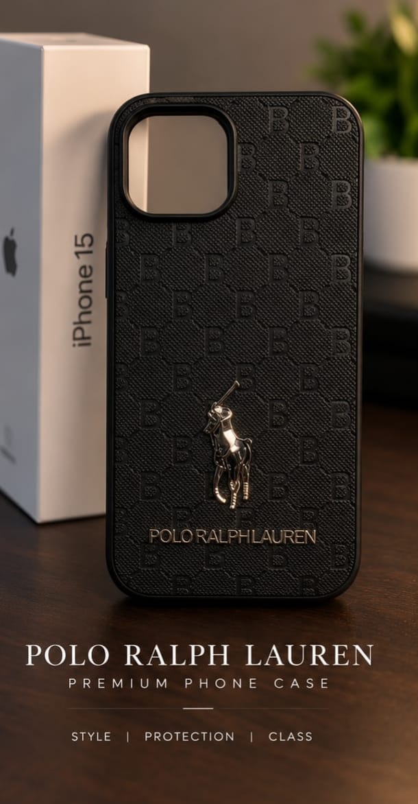 iPhone 15 Premium Polo Ralph Lauren Style Luxury Protective Case