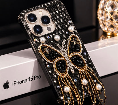 iPhone 15 Pro Luxury Butterfly Crystal Bling Case