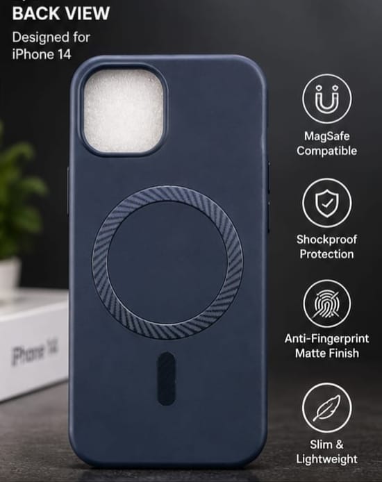 iPhone 14 MagSafe Slim Matte Compatible Shockproof Case