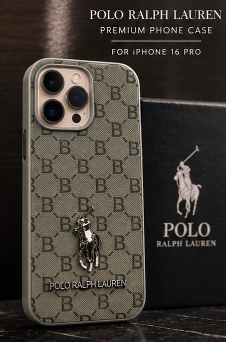 iPhone 16 Pro Premium Polo Ralph Lauren Style Luxury Protective Case
