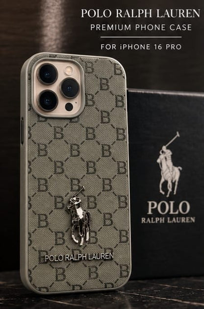 iPhone 16 Pro Premium Polo Ralph Lauren Style Luxury Protective Case