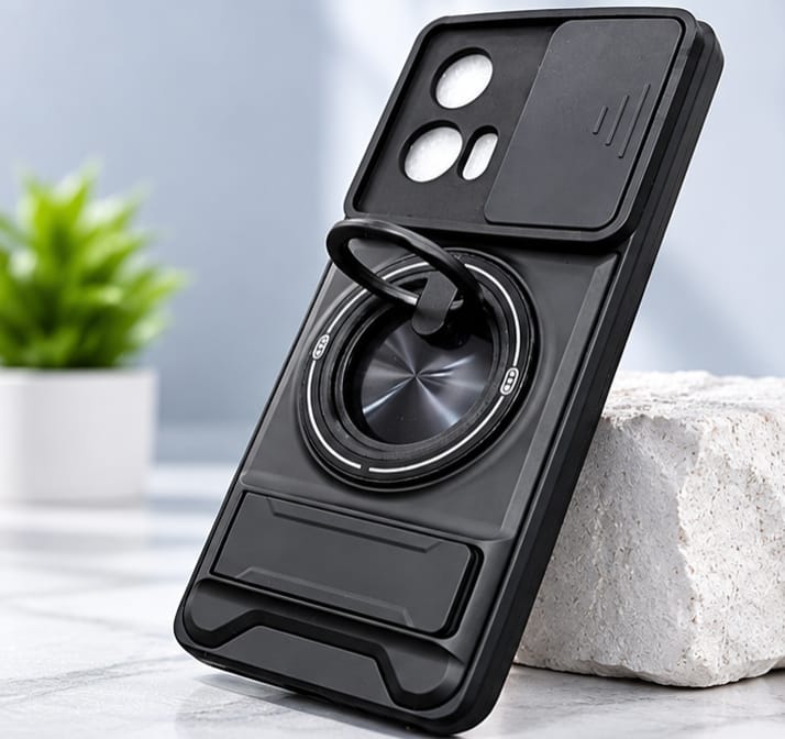 Motorola Edge 50 Fusion 360° Rotating Magnetic Ring Stand Phone Case