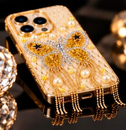 iPhone 15 Pro Max Luxury Butterfly Crystal Bling Case