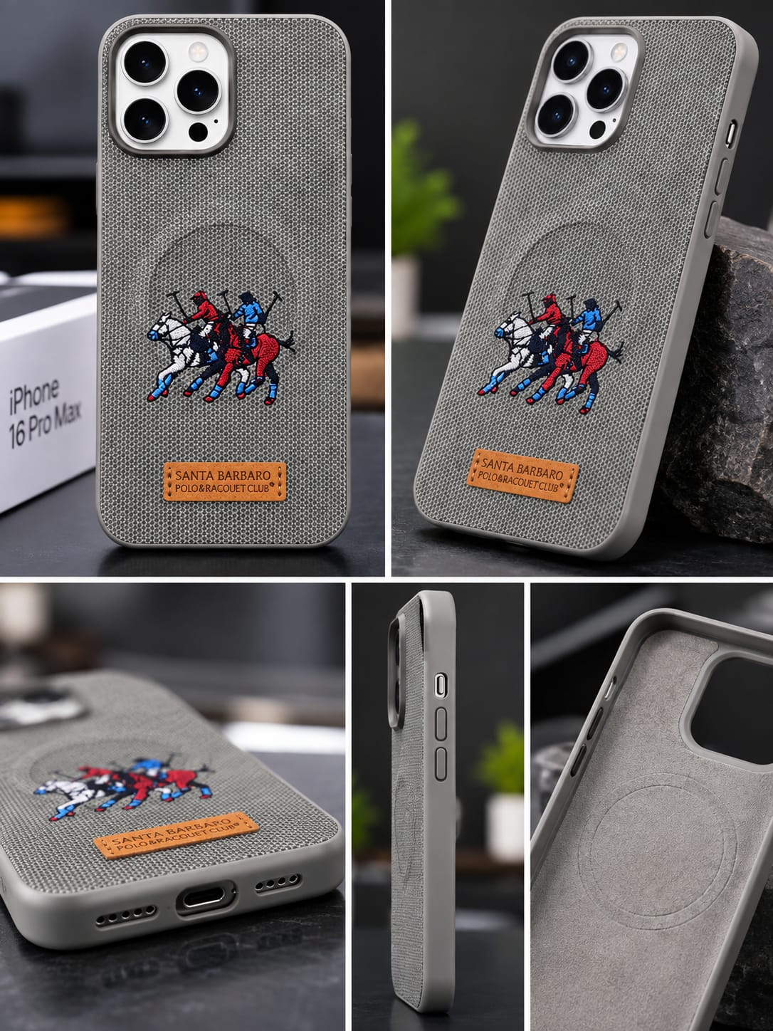 iPhone 16 Pro Max Luxury Polo Horse Leather Case
