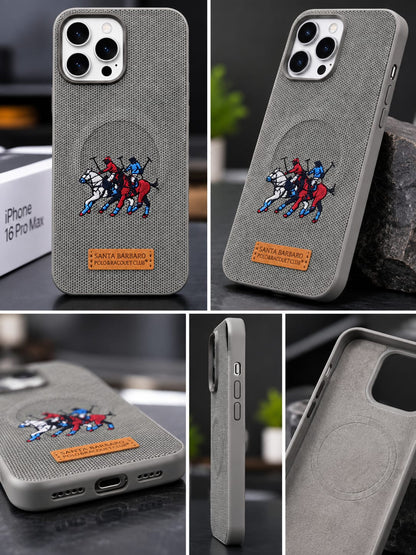 iPhone 16 Pro Max Luxury Polo Horse Leather Case