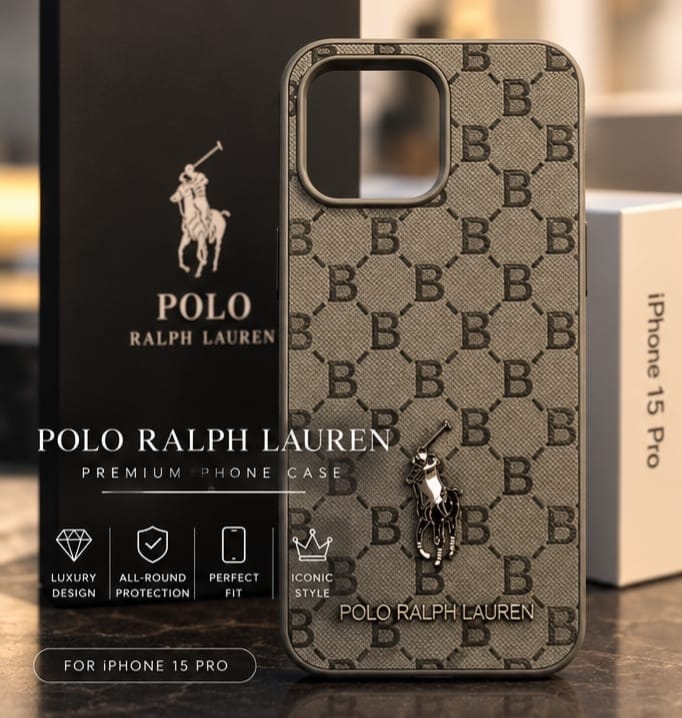 iPhone 15 Pro Premium Polo Ralph Lauren Style Luxury Protective Case