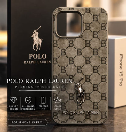 iPhone 15 Pro Premium Polo Ralph Lauren Style Luxury Protective Case
