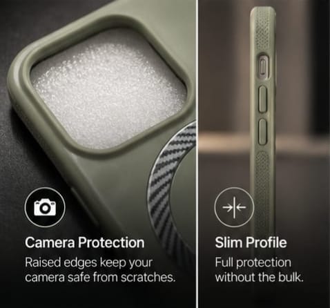 iPhone 15 Pro MagSafe Slim Matte Compatible Shockproof Case