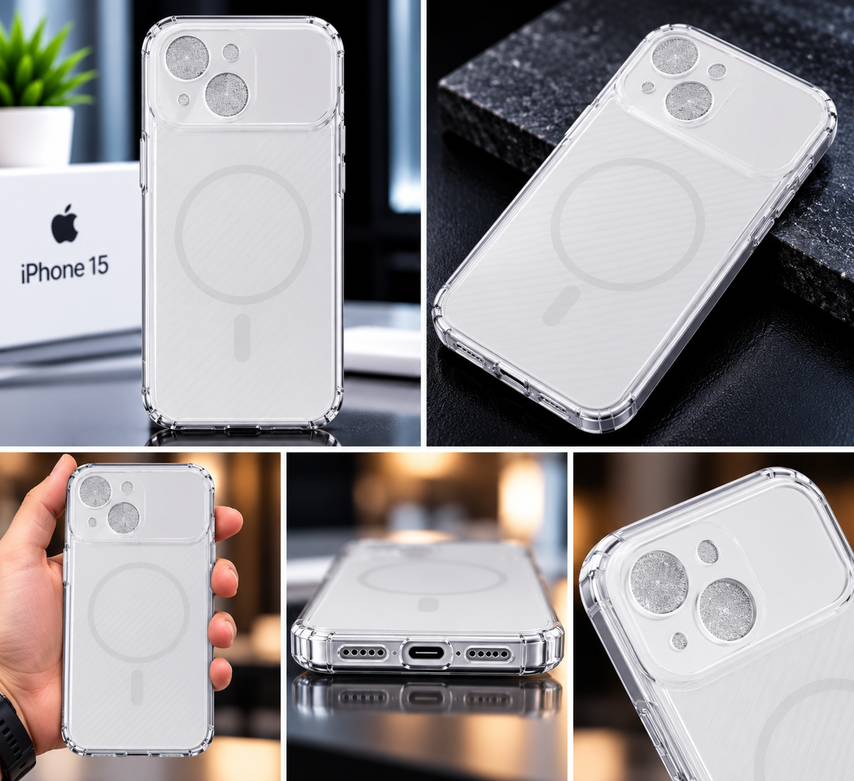 iPhone 15 Transparent Airbag Case