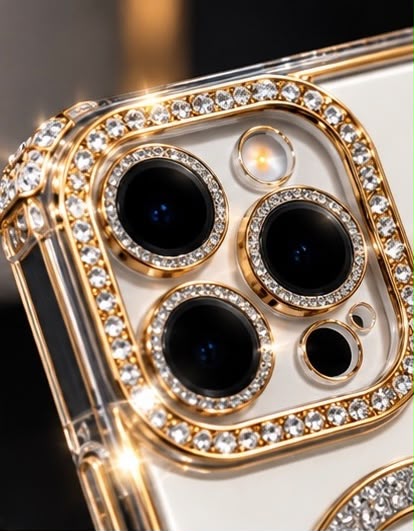 iPhone 16 Pro Clear Glitter MagSafe Ring Case