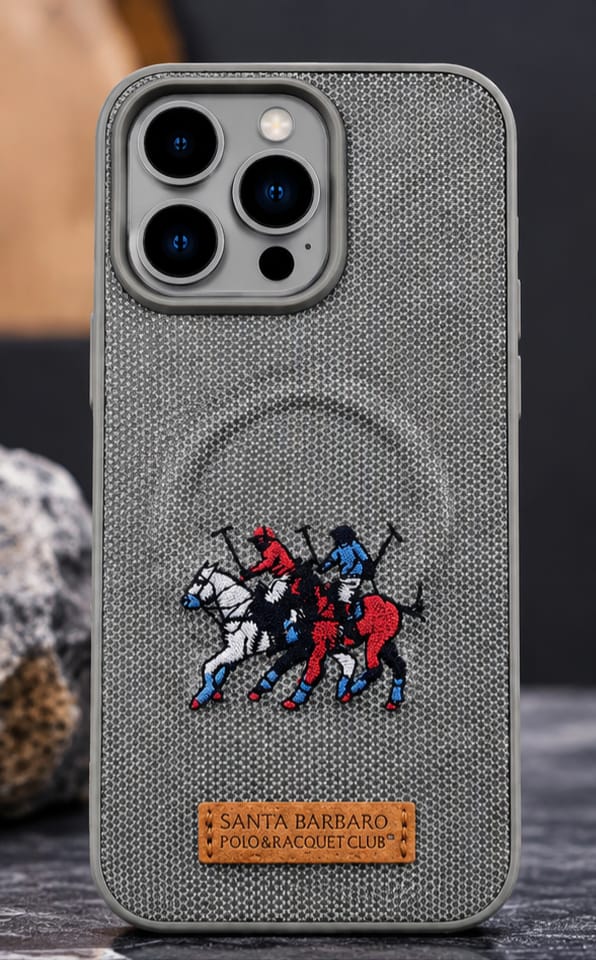 iPhone 15 Pro Max Luxury Polo Horse Leather Case