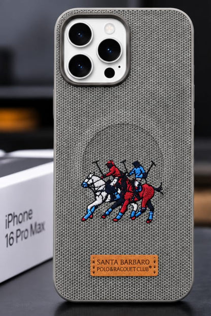 iPhone 16 Pro Max Luxury Polo Horse Leather Case