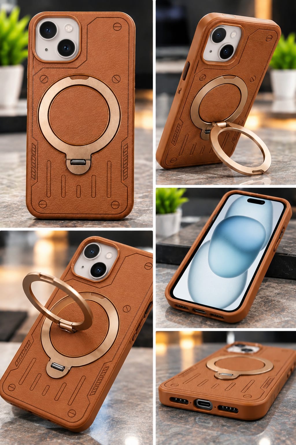 iPhone 15 Ring Holder Magnetic Phone Case
