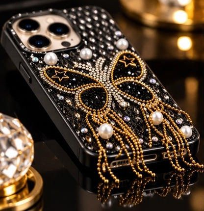 iPhone 15 Pro Max Luxury Butterfly Crystal Bling Case