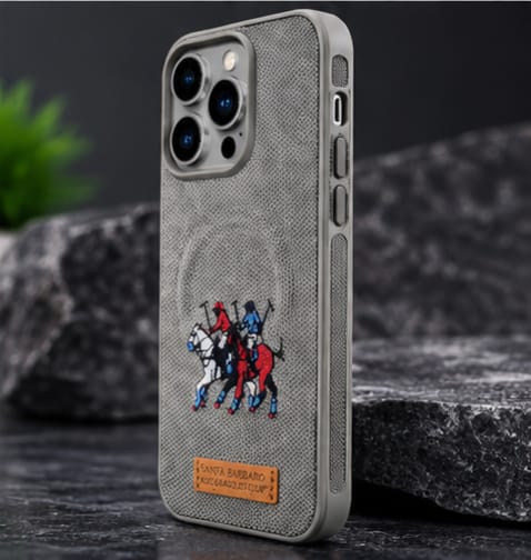 iPhone 15 Pro Max Luxury Polo Horse Leather Case