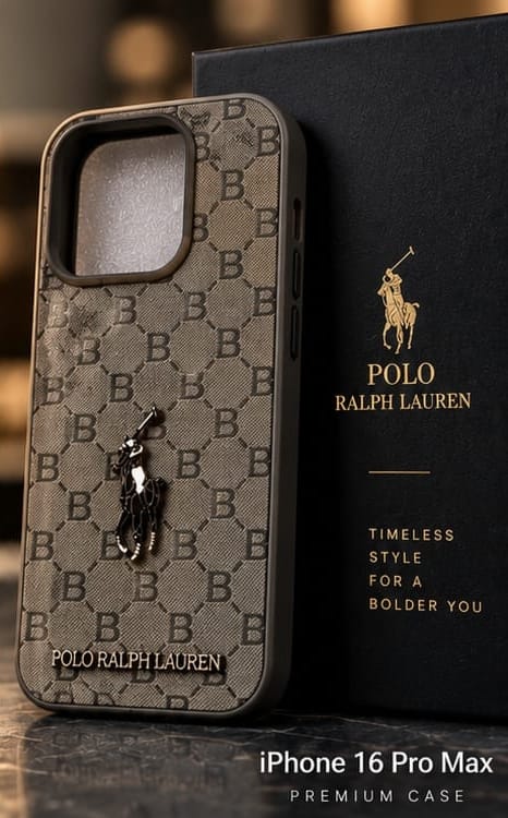 iPhone 16 Pro Max Premium Polo Ralph Lauren Style Luxury Protective Case