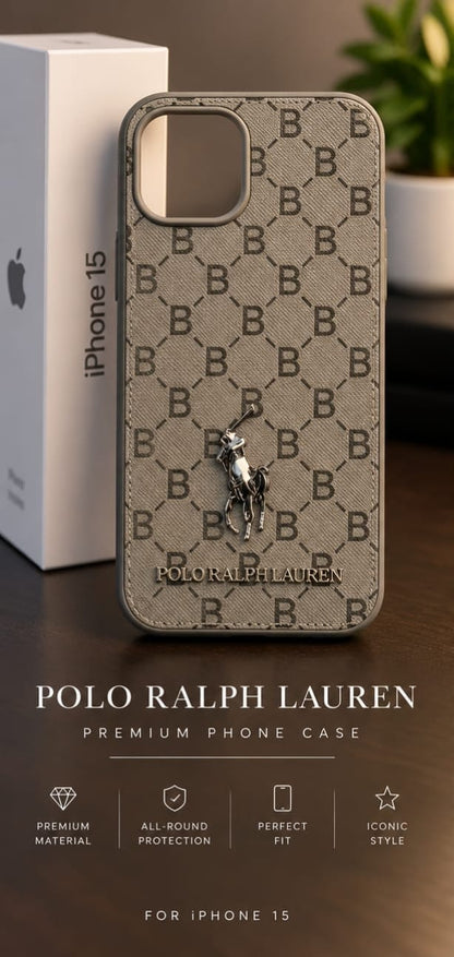 iPhone 15 Premium Polo Ralph Lauren Style Luxury Protective Case