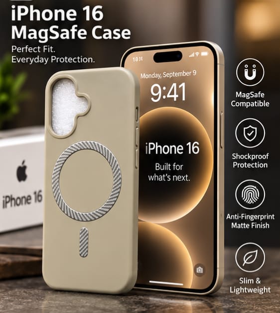 iPhone 16 MagSafe Slim Matte Compatible Shockproof Case