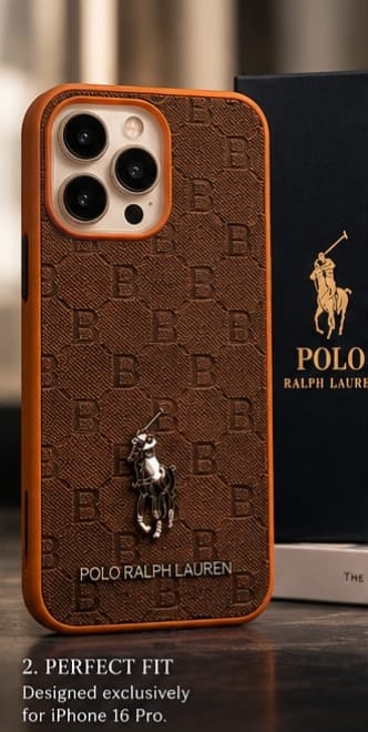 iPhone 16 Pro Premium Polo Ralph Lauren Style Luxury Protective Case