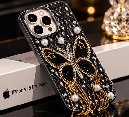 iPhone 15 Pro Max Luxury Butterfly Crystal Bling Case