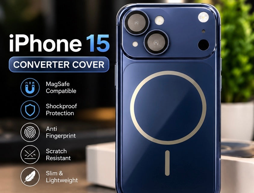 iPhone 15 Converter Cover MagSafe Compatible Shockproof Protective Case