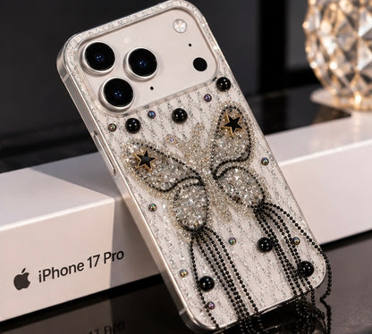 iPhone 17 Pro Luxury Butterfly Crystal Bling Case