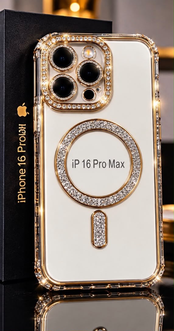 iPhone 16 Pro Clear Glitter MagSafe Ring Case