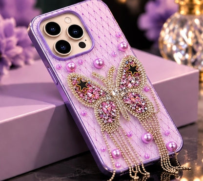 iPhone 15 Pro Max Luxury Butterfly Crystal Bling Case