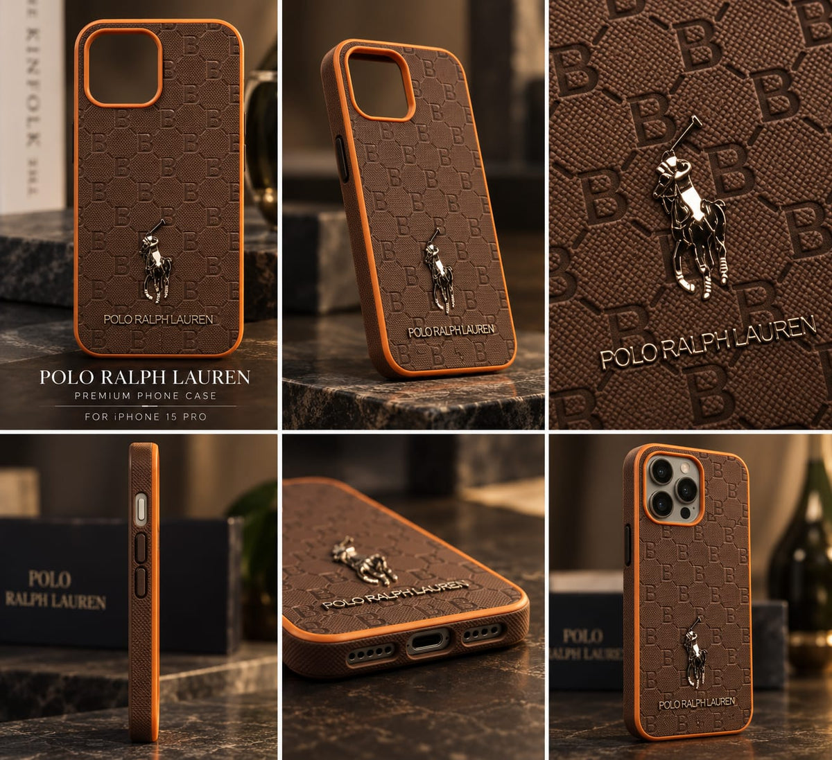 iPhone 15 Pro Premium Polo Ralph Lauren Style Luxury Protective Case