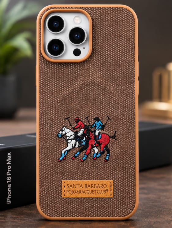 iPhone 16 Pro Max Luxury Polo Horse Leather Case