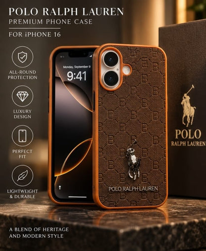 iPhone 16 Premium Polo Ralph Lauren Style Luxury Protective Case