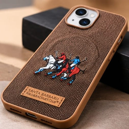 iPhone 15  Luxury Polo Horse Leather Case