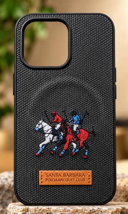 iPhone 15 Pro Luxury Polo Horse Leather Case