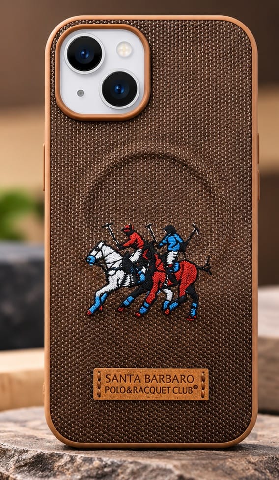 iPhone 15  Luxury Polo Horse Leather Case