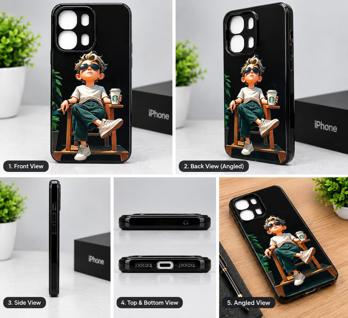 OPPO A6 Pro Cool Boy Lifestyle Graphic Premium Phone Case – Black
