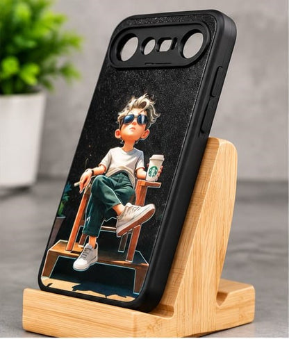 Vivo X300 FE Cool Boy Lifestyle Graphic Premium Phone Case – Black