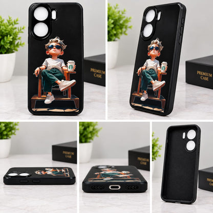 Vivo T5 Pro Cool Boy Lifestyle Graphic Premium Phone Case – Black