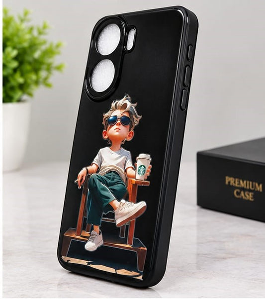 Vivo T5 Pro Cool Boy Lifestyle Graphic Premium Phone Case – Black