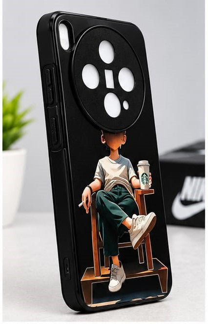 Vivo X300 Cool Boy Lifestyle Graphic Premium Phone Case – Black