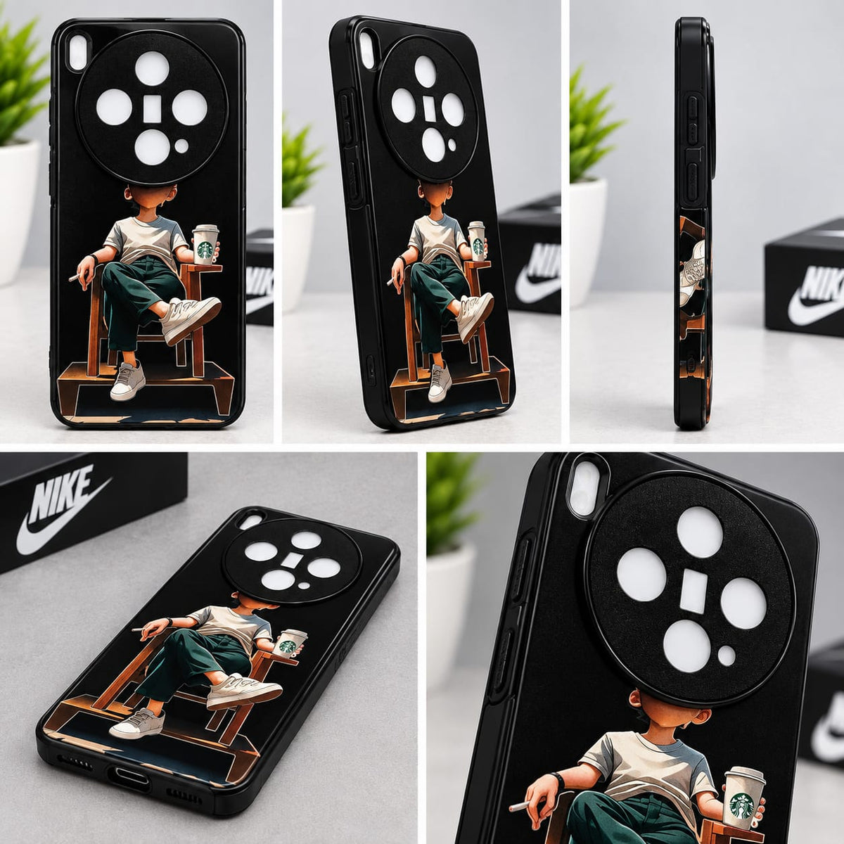 Vivo X300 Cool Boy Lifestyle Graphic Premium Phone Case – Black