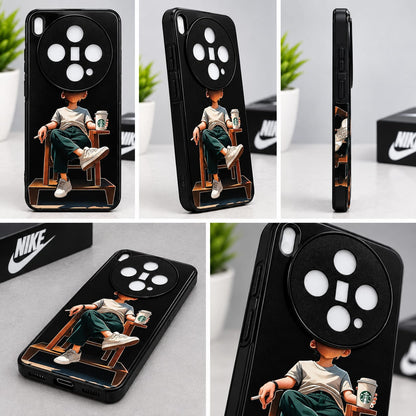 Vivo X300 Cool Boy Lifestyle Graphic Premium Phone Case – Black