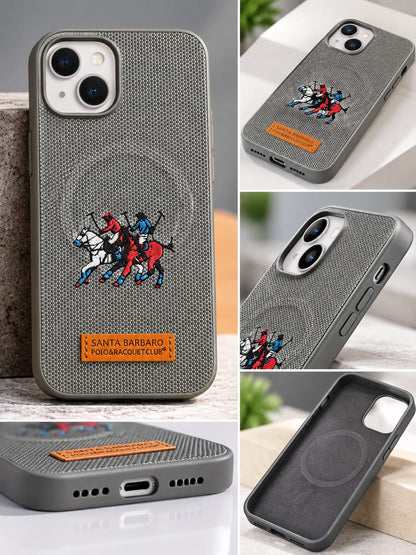 iPhone 15  Luxury Polo Horse Leather Case