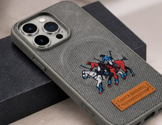 iPhone 15 Pro Luxury Polo Horse Leather Case