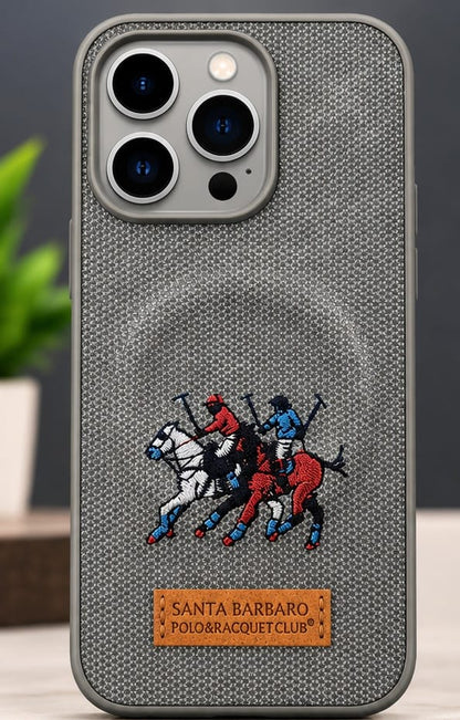 iPhone 15 Pro Luxury Polo Horse Leather Case