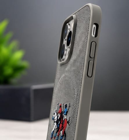 iPhone 15 Pro Luxury Polo Horse Leather Case